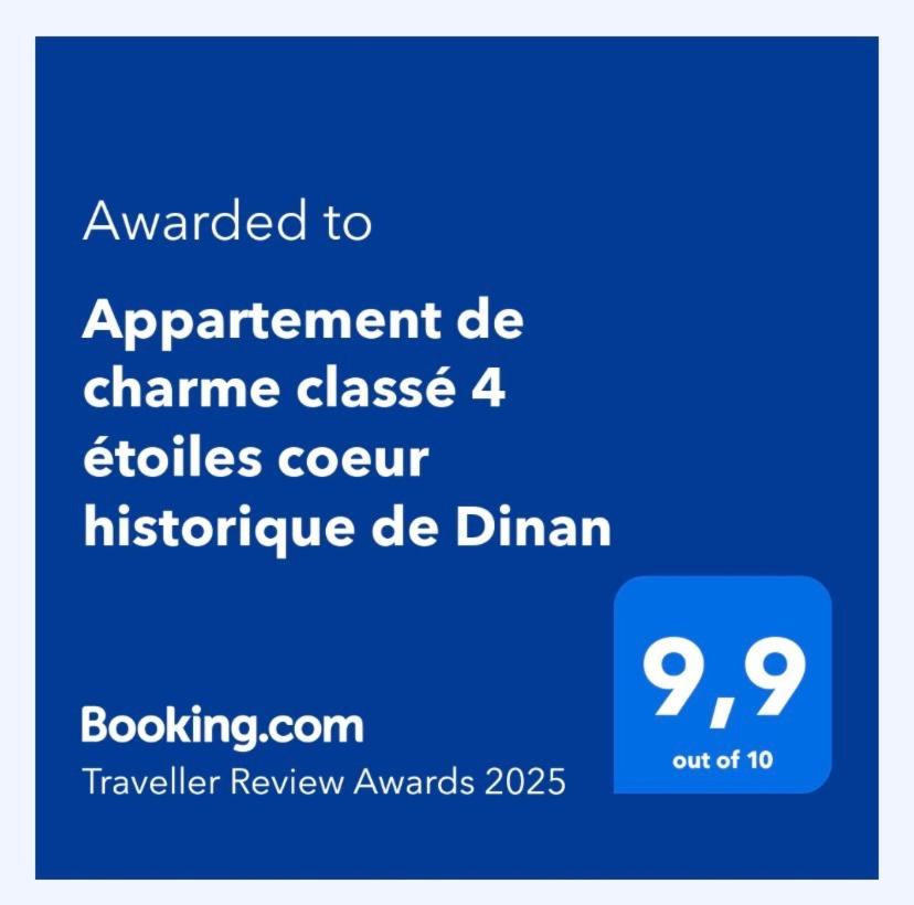 Appartement de charme classé 4 étoiles coeur historique de Dinan Exterior foto